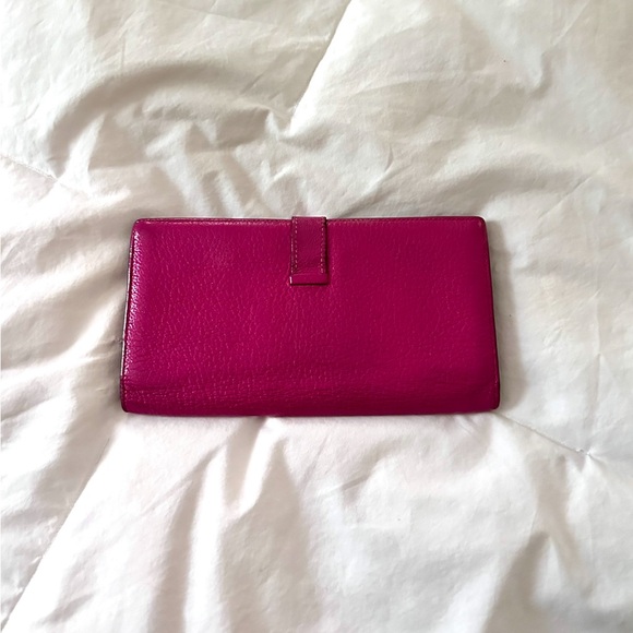 Hermes Wallet Bearn Souffle Vaux Epson Rose w/silver hardware AUTHENTIC - Picture 2 of 10